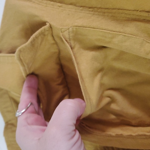 We The Free Joy Rider Crop Top Glistening Gold Size Small Cotton Chest Pockets - Picture 3 of 9